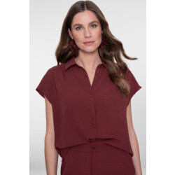 Geisha Blouse crinckle bordeaux