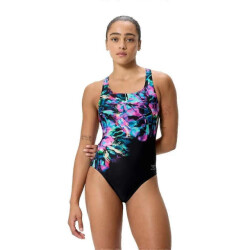 Speedo placem printed powerb wedstrijd badpak dames -