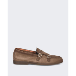 Santoni Heren double-buckle loafer