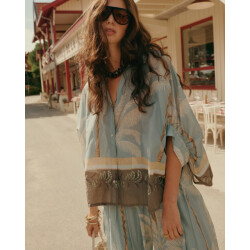 Summum 2s3496-12451 431 blouse palmtree print glacierblue