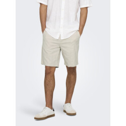 Only & Sons onsmark 0011 cotton linen shorts no 22024940 silver lining