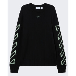 Off White Heren diag outline knit crewneck