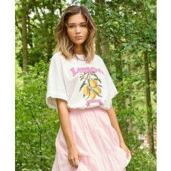 Only Onlminna ss print top box jrs off-white