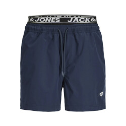 Jack & Jones Heren zwemshort jpstmaui surf dubbele waistband effen donker