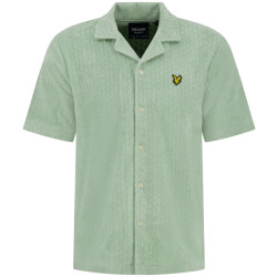 Lyle and Scott Honeycomb toweling shirt mint