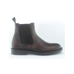 Giorgio 82411 donkerbruin leren Boots met rubber zool