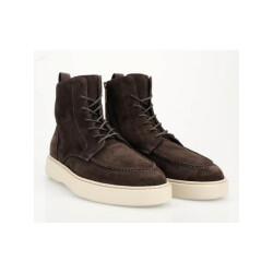 Giorgio 29114 donkerbruin suède veterboots met rubber zool