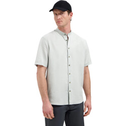 No Excess Shirt short sleeve granddad with li dusty green