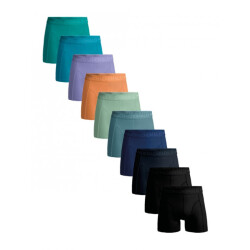 Muchachomalo 10-pack  boxers solid: black blue green orange purpl