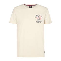 Petrol Industries Men t-shirt ss classic print ecru