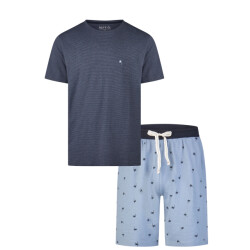 Phil & Co Heren shortama korte pyjama set geprint