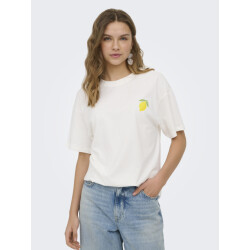 Only Onlelle t-shirt met citroenprint