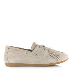 DWRS Label Latty fringes sand mocassins dames