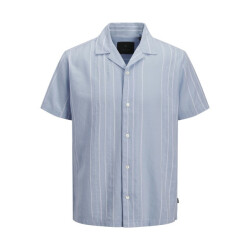 Jack & Jones Jprblariver linen bl. dobby ss shirt sn dessin