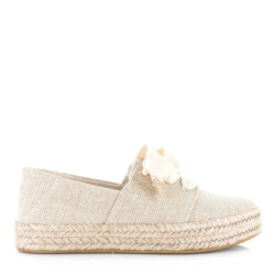 Toms Carolina lace up gold instappers espadrilles dames