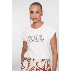 Geisha T-shirt 'soul' off-white