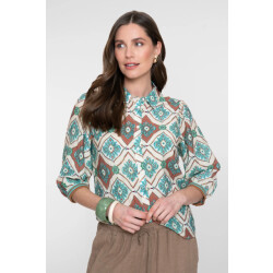 Geisha 63453 602 blouse aqua camel aqua camel