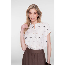 Geisha 63444 720 blouse sand off white sand / off white