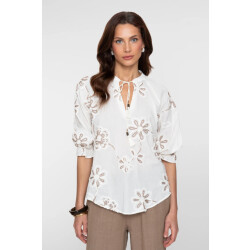 Geisha 63300 718 top embroidered ecru