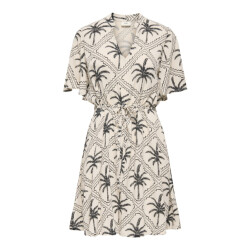 Jacqueline de Yong Jdygaby life ss belt dress wvn zand dessin