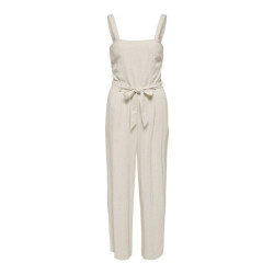 Only Onlsiesta linen bl belt jumpsuit pnt beige