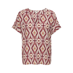 Only Onlbelly mikasi ss v-neck top wvn ex dessin