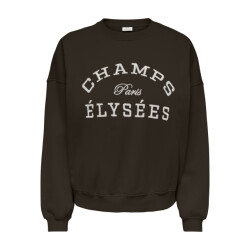 Jacqueline de Yong mesa life l/s o-nk emb sweat jrs 15370526 ganache champs elusees