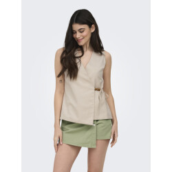Only Onlbaia s/l linen bl wrap waistcoat