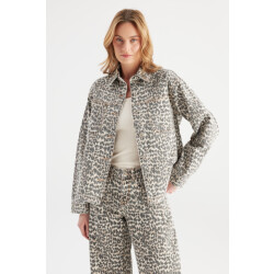 C.O.J. Denim Spijkerjasje tamara leopard