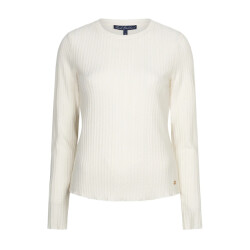 Red Button Top fine knit -ecru