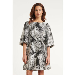 Smashed Lemon Korte jurk met vuurwerk print en strikceintuur |