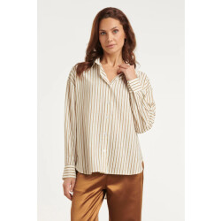 Smashed Lemon Gestreepte blouse met subtiele glitterdetails |