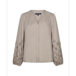 Red Button Blouse srb5152 light truffle