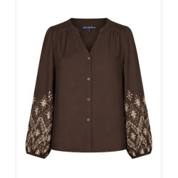 Red Button Blouse srb5152 espresso