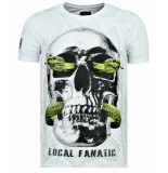 Local Fanatic Skull snake strakke t-shirt
