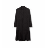 Alix 185330755-999 ladies woven bull long dress black